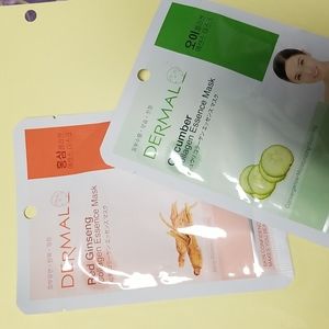 4/25 bundle item. 2 Dermal Essence Masks!